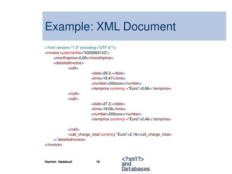 xml documentation example