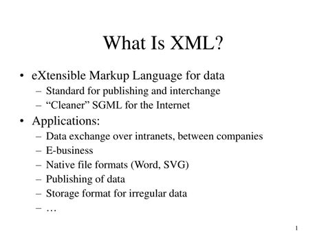 xml file meaning