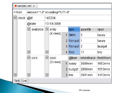 xml list of items