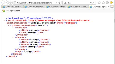 xml list of strings example