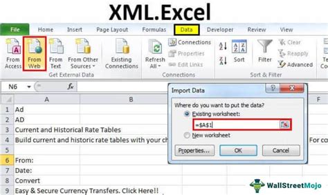 xml to excel format