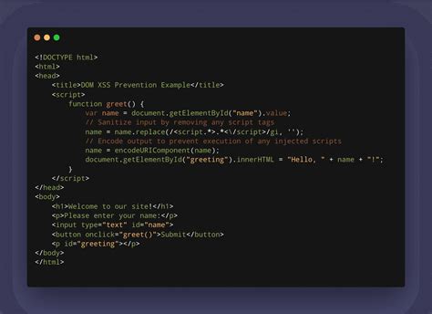 xss example code javascript