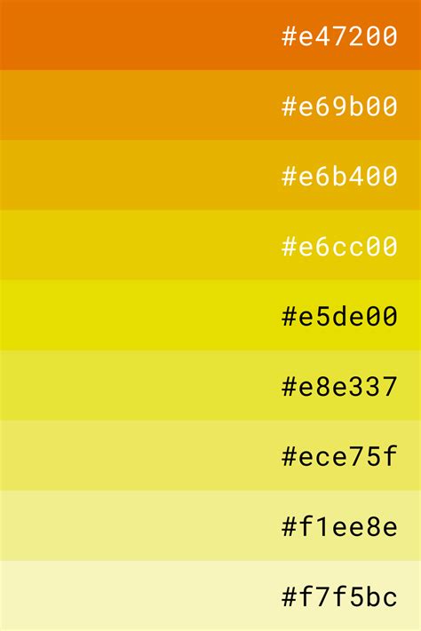 yellow orange html code
