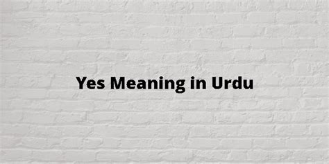 yes absolutely right meaning in urdu
