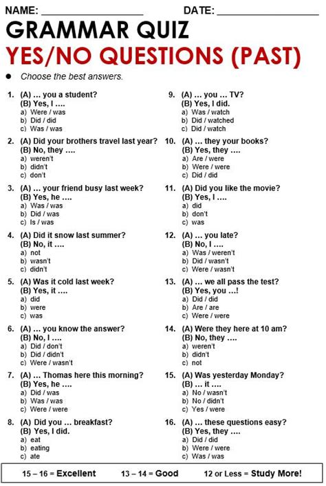 yes or no questions examples with answers pdf class 10