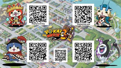 yokai watch three qr codes
