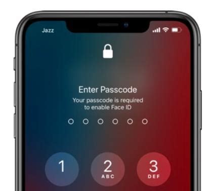 your passcode is required to enable face id iphone 15