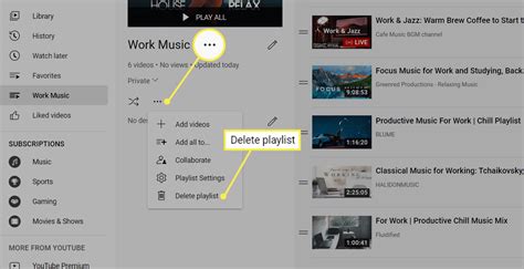 YouTube Delete Playlist Option