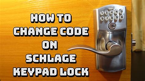 youtube how to change the code on a schlage lock