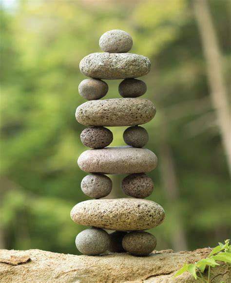 Zen stones stacked