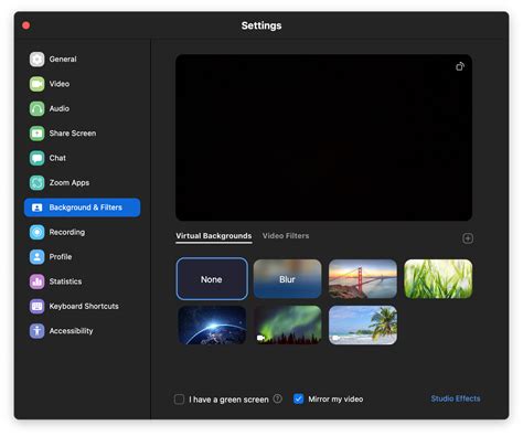 Zoom Background Settings